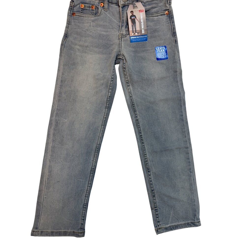 NWT Levis 502 Size 7 Boys Regular 31X30 Taper Fit Jeans 7 Reg Light Wash Denim - Picture 5 of 11